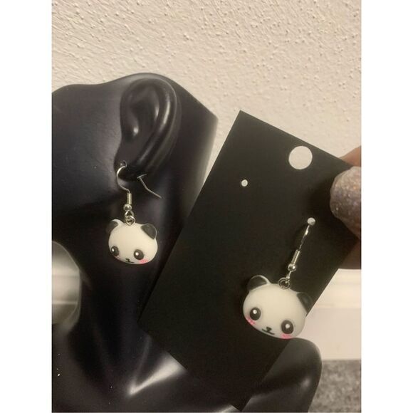 Panda Bear Earrings - Picture 3 of 3